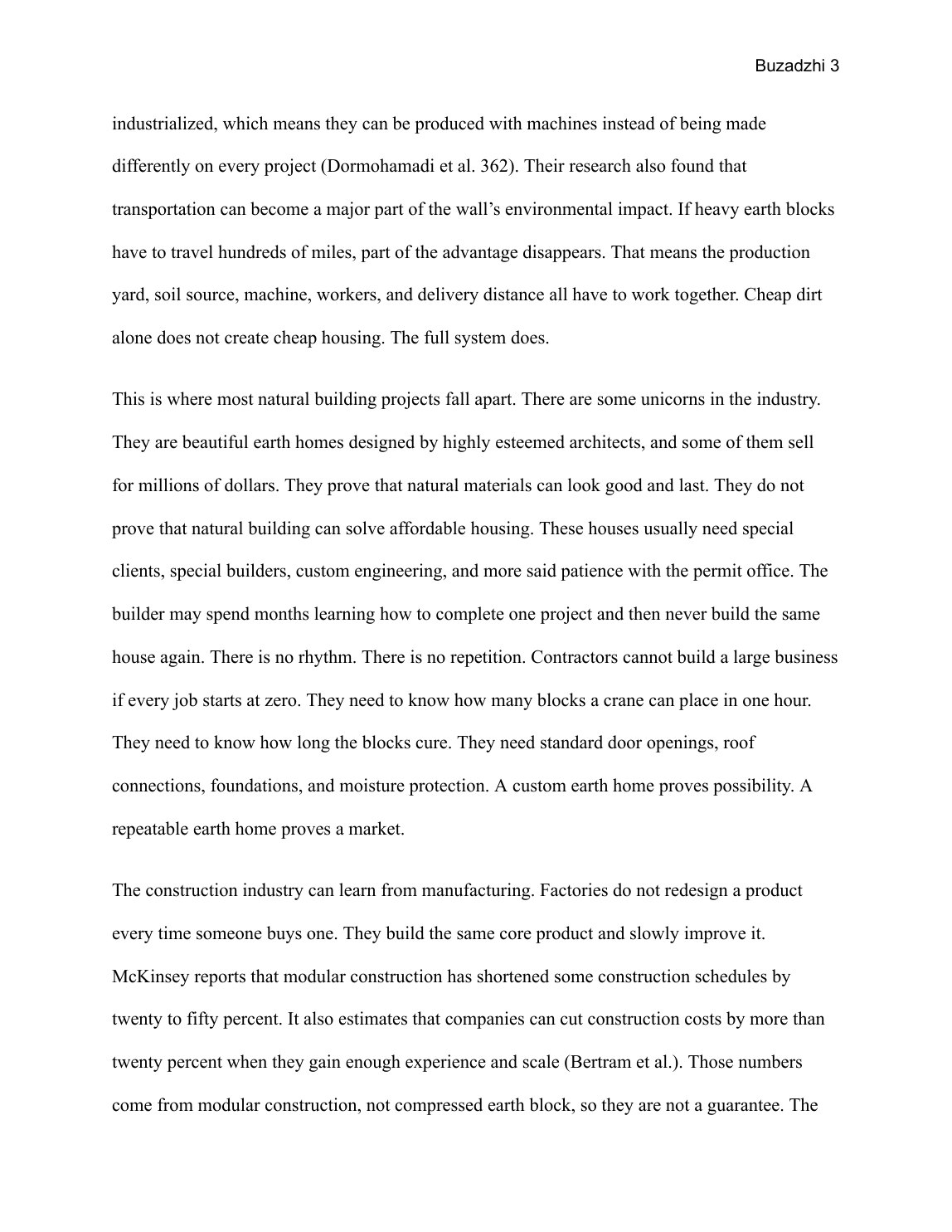 Page 3 of 7 of Natural Building: An Assessment of Viability
