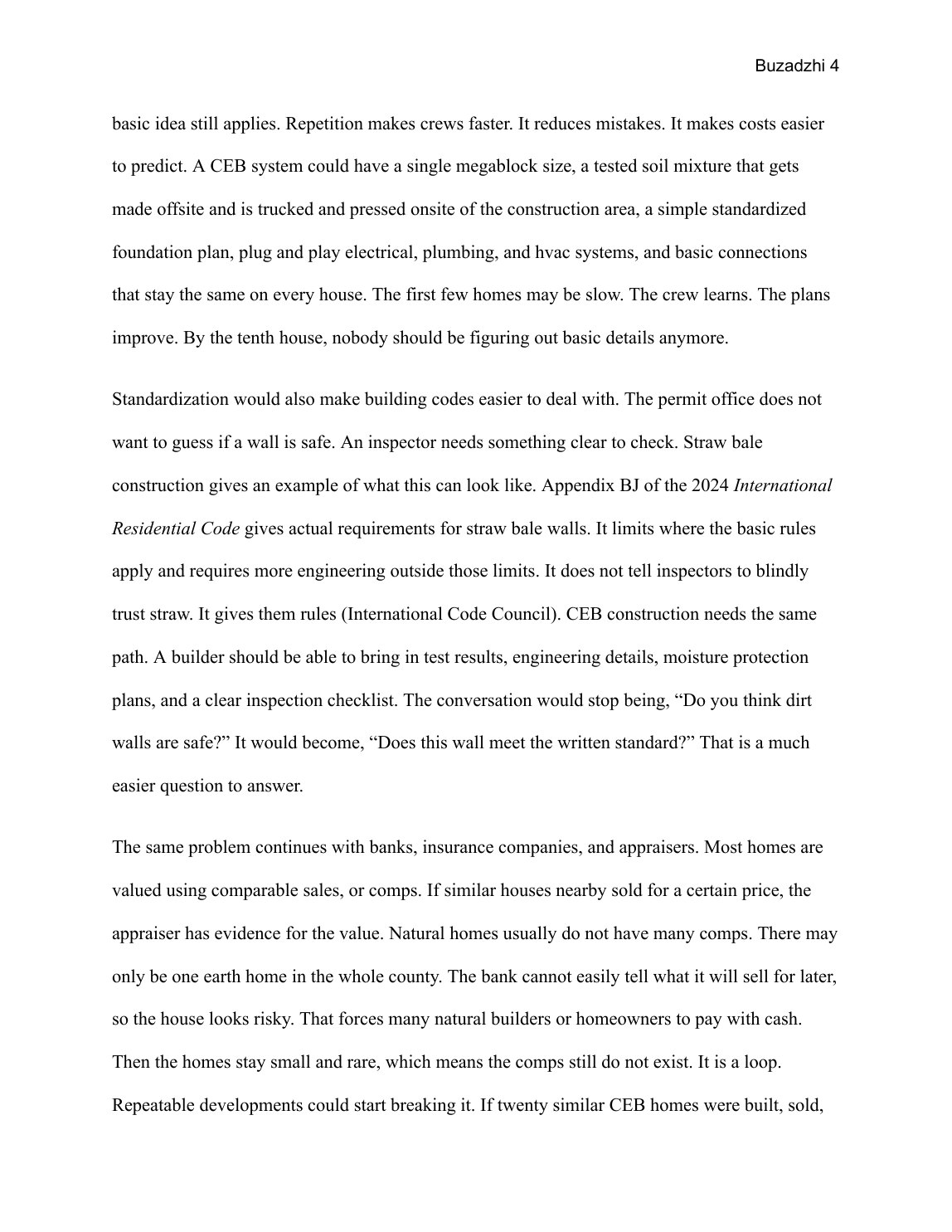 Page 4 of 7 of Natural Building: An Assessment of Viability