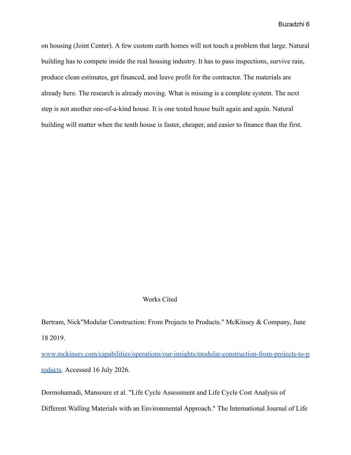 Page 6 of 7 of Natural Building: An Assessment of Viability